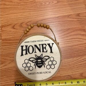 Farm Fresh Honey Wall Decor - White and Black